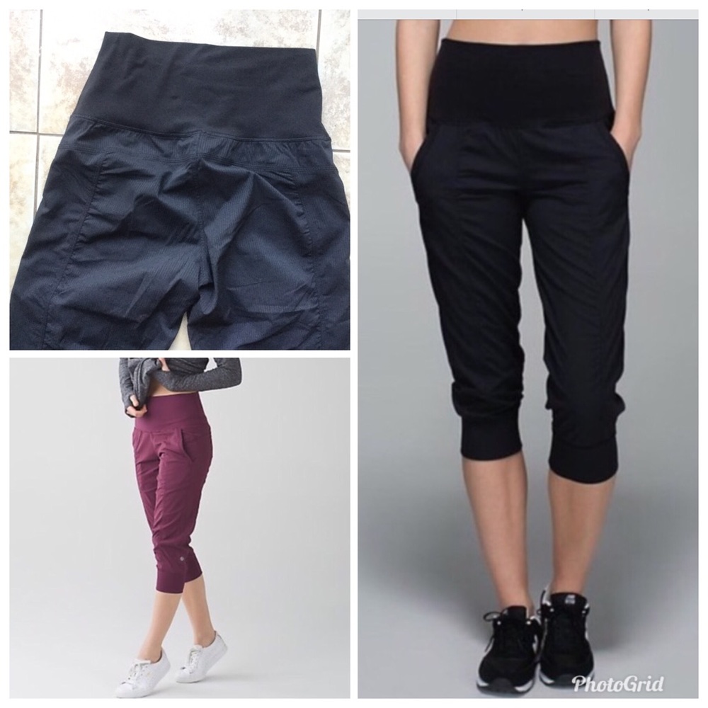 Lululemon In Flux crops worn once black